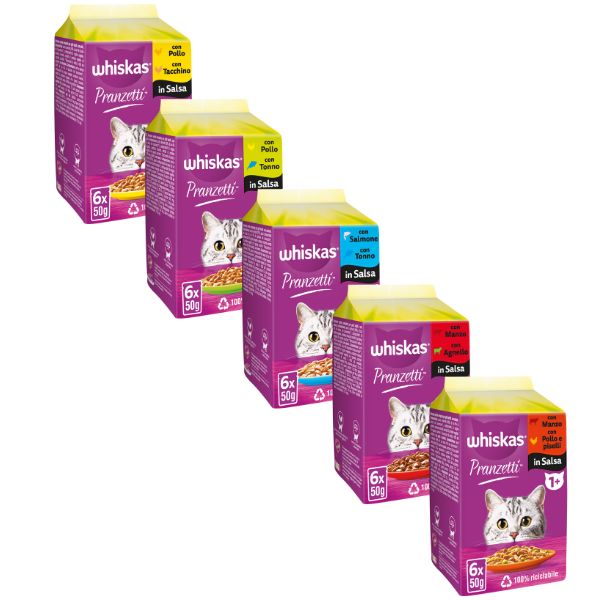 whiskas pranzetti multipack 6 pezzi da 50 gr immagine2