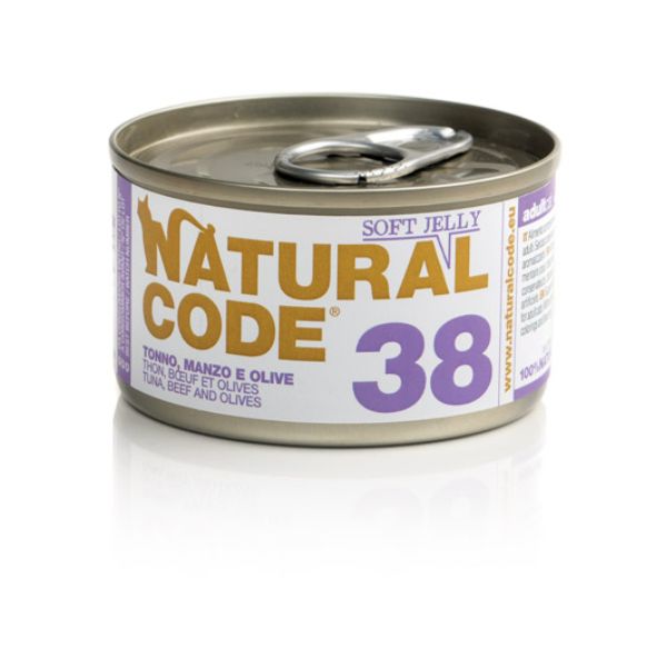Natural Code acqua di cottura Soft Jelly 85 g - 38 - Tonno, Manzo e Olive