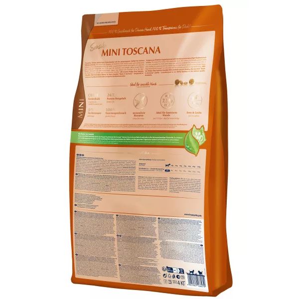 happy dog sensible mini toscana grain free pesce e anatra immagine3