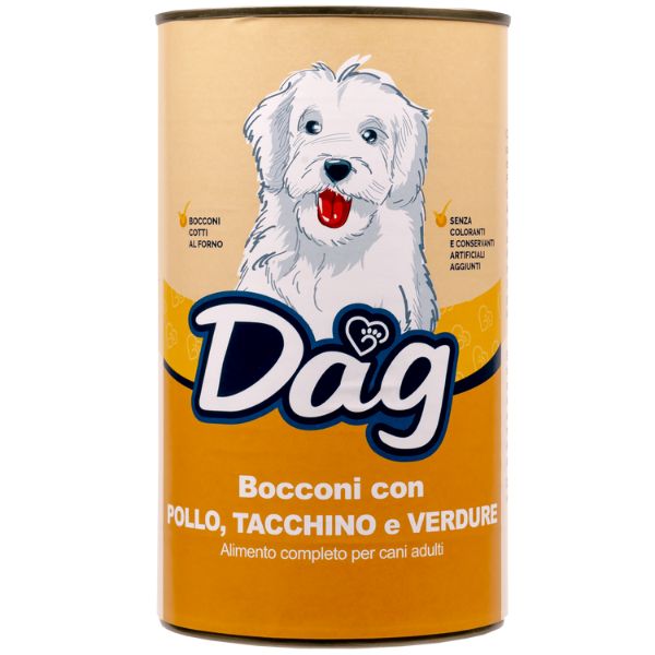 Dag Dog All Breeds Bocconi 1240 gr - Pollo e tacchino