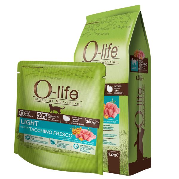O-life Cat Light Grain Free Tacchino fresco