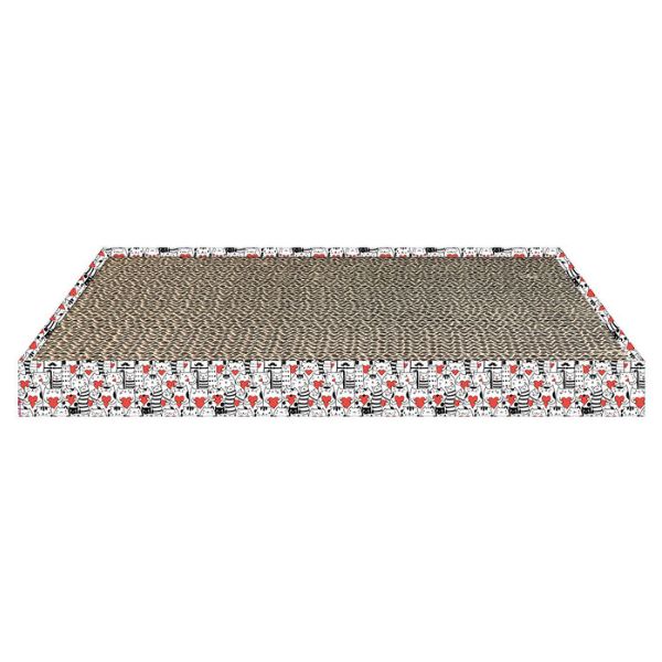 Tiragraffi in cartone con erba gatta PetUp - 47x24x3 cm