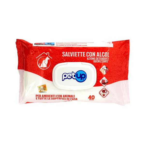 Salviette igienizzanti con alcol per ambienti con animali PetUp