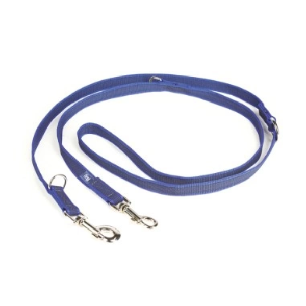 Guinzaglio per cani regolabile Color & Gray Super-Grip Julius-K9 - Blu - 2,2 mt x 2 cm