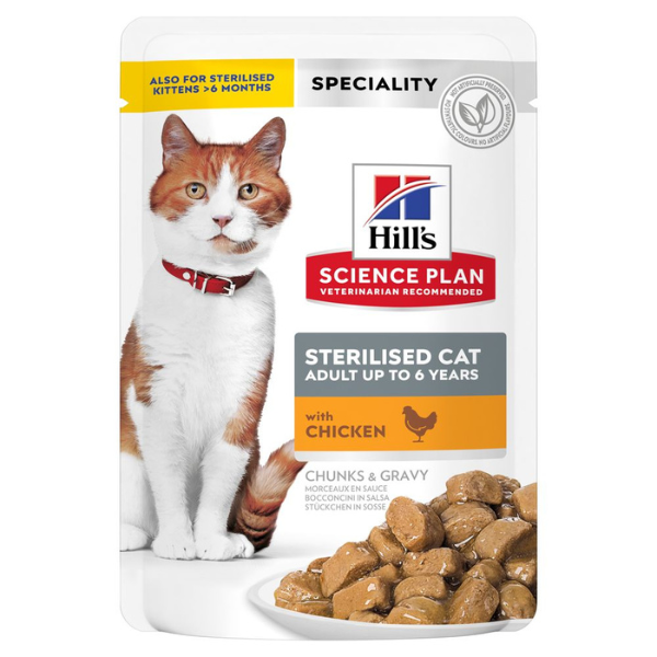 Hill's Science Plan Adult up to 6 years Sterilised Cat 85 gr - con Pollo