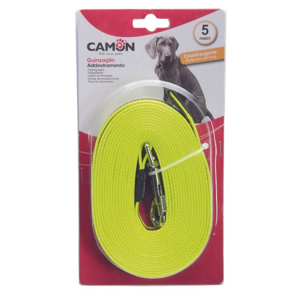 Guinzaglio lunghina da addestramento catarifrangente Camon - 5 mt
