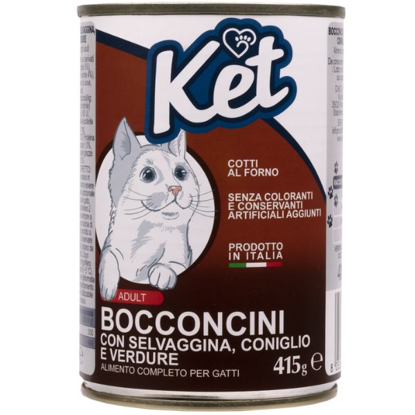 Ket Cat Adult umido 415 gr - Selvaggina e coniglio