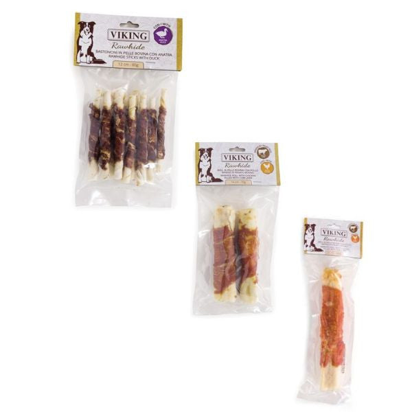 viking rawhide snack per cani bastoncini in pelle bovina immagine2
