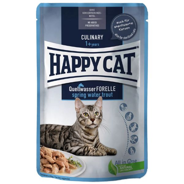 Happy Cat Adult Culinary bocconi in salsa 85 gr - Trota