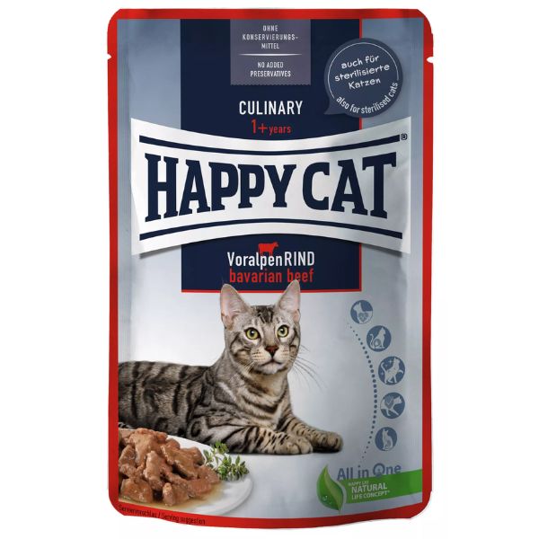 Happy Cat Adult Culinary bocconi in salsa 85 gr - Manzo