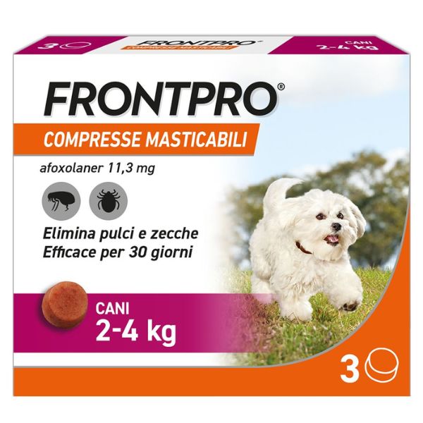 Frontpro compresse antiparassitarie masticabili Frontline - Per taglia Mini 2-4 Kg