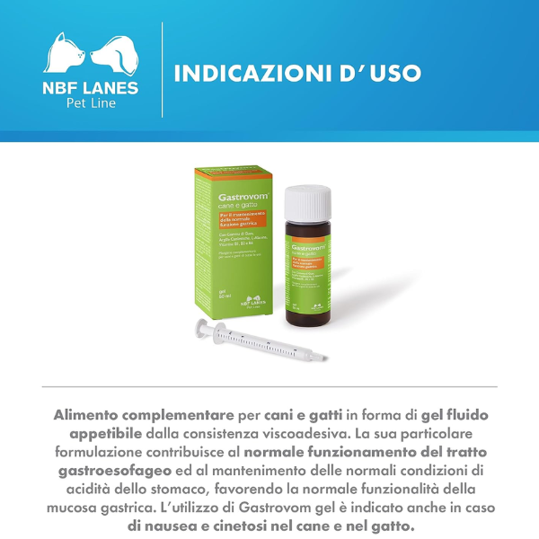 gastrovom gel gastroprotettore per cani e gatti nbf lanes immagine5