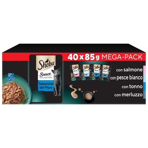 Sheba Delicatezze in salsa Mega Pack 40x85 gr - Selezione del mare