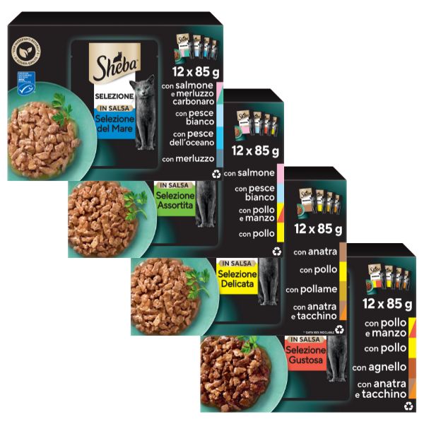 sheba selezione in salsa multipack 12x85 gr immagine4