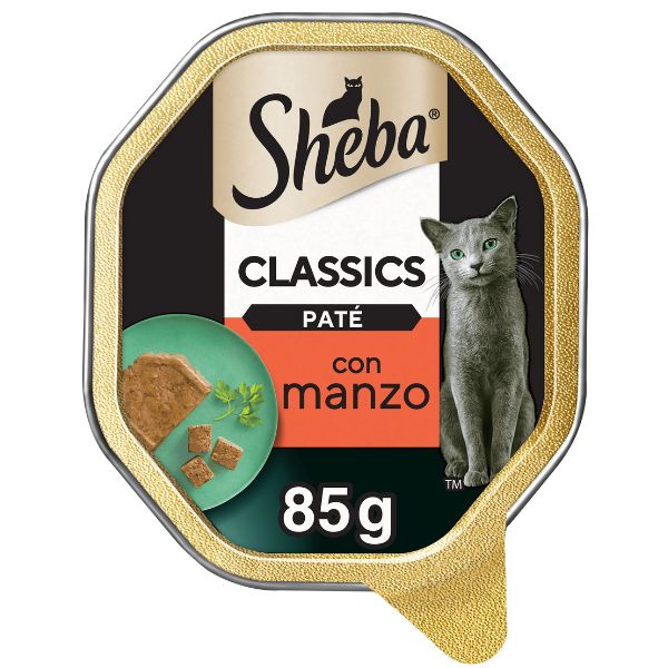 Sheba Patè classics 85gr - con Manzo