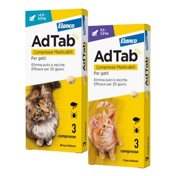 adtab elanco compresse masticabili antiparassitario orale per gatti immagine2