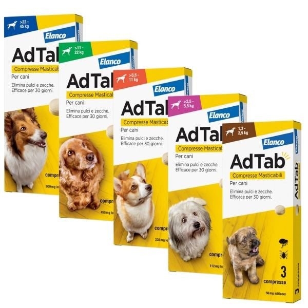 AdTab Elanco Compresse masticabili Antiparassitario orale per cani
