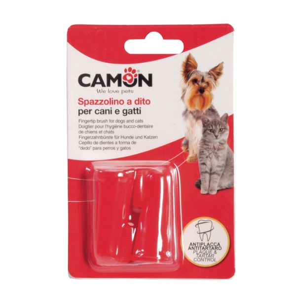 Spazzolino dentale a dito per cani e gatti Camon