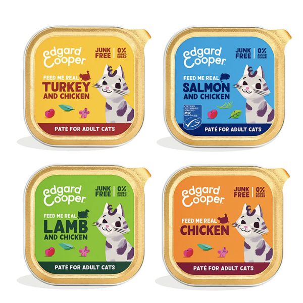 edgard & cooper cat adult patè grain free multipack 8x85 gr immagine3