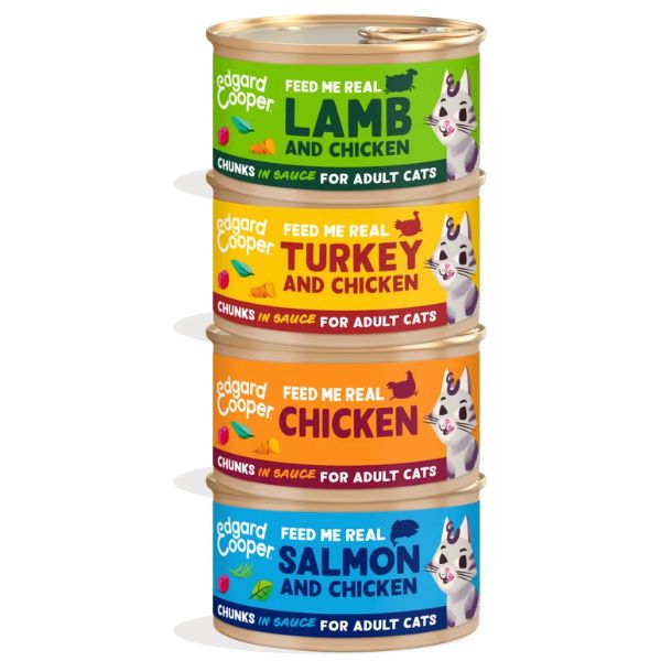 edgard & cooper cat adult bocconcini in salsa grain free multipack 8x85 gr immagine3