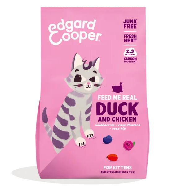 edgard & cooper cat kitten grain free anatra e pollo immagine2