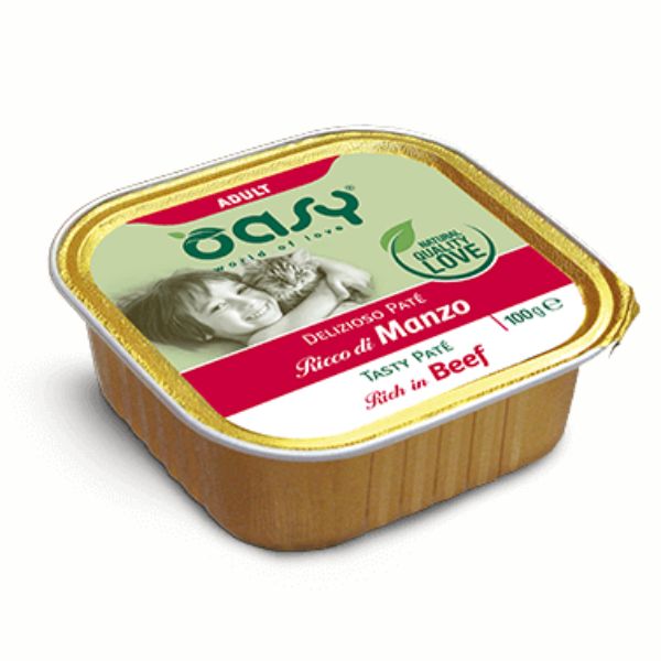 Oasy Cat Adult Delizioso Patè 100 gr - Manzo