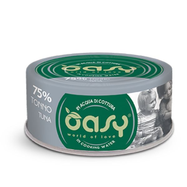 Oasy More Love Cat Adult Lattine in acqua di cottura 70 gr - Tonno