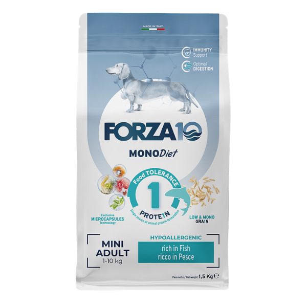 Forza10 MonoDiet Mini Adult Low Grain Hypoallergenic Pesce