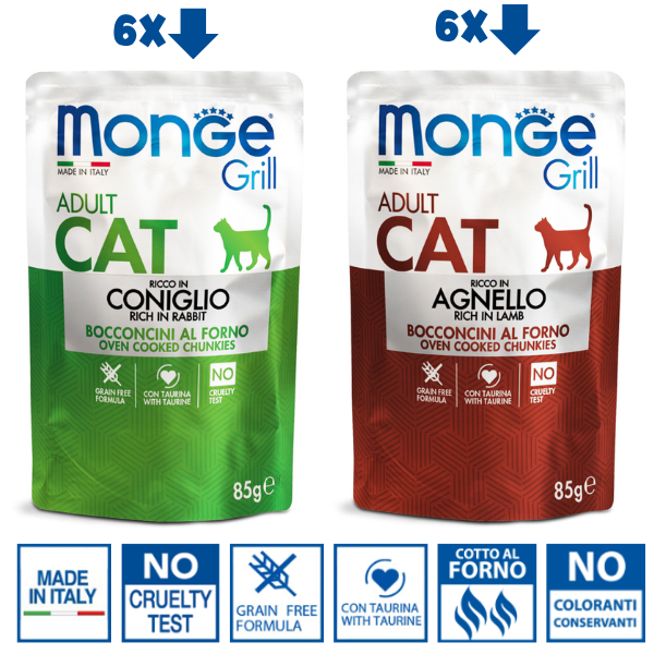 monge grill adult cat grain free multipack 12x85 gr immagine3