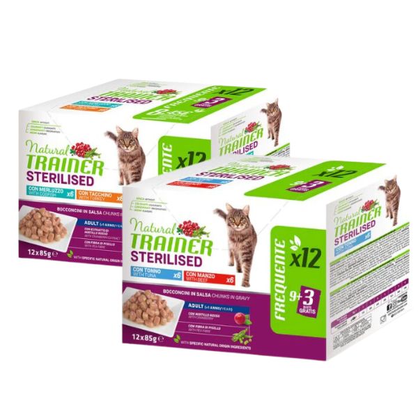 natural trainer cat sterilised multipack 12 x 85 gr immagine2