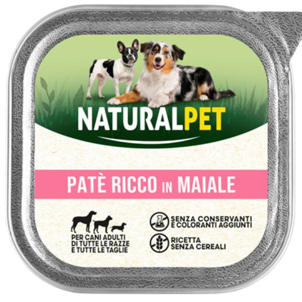NaturalPet Dog Adult Patè 150 gr - Maiale