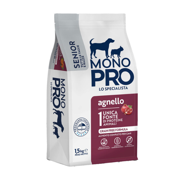 Monopro lo specialista Senior All Breeds Grain Free Agnello - 1,5 Kg