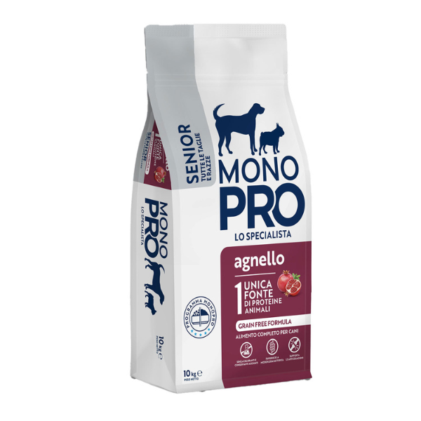 Monopro lo specialista Senior All Breeds Grain Free Agnello - 10 Kg