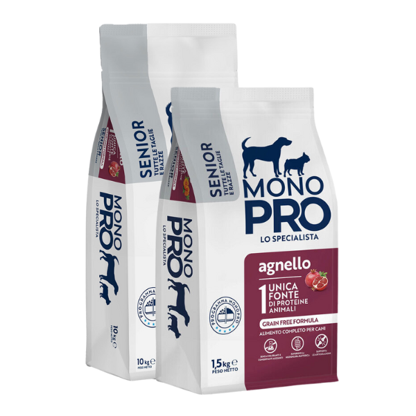 Monopro lo specialista Senior All Breeds Grain Free Agnello