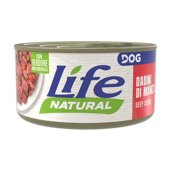 Life Dog Naturale 90 gr - Bocconcini di Manzo