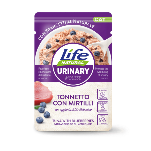 Life Cat Natural Urinary Bustine 70 gr - Tonnetto con mirtilli