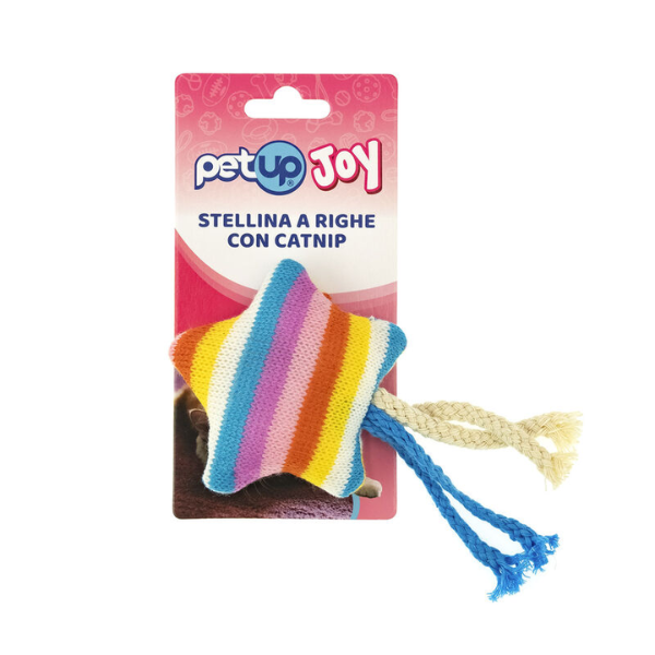 Gioco con erba gatta per gatti in tessuto PetUp Joy - Stellina 8 cm 