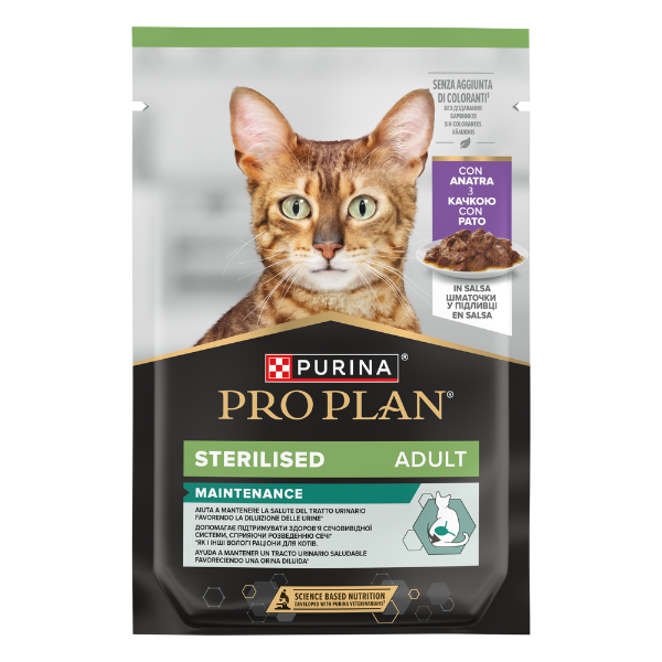Purina Pro Plan Cat Adult Sterilised Maintenance Umido in salsa 85 g - Anatra