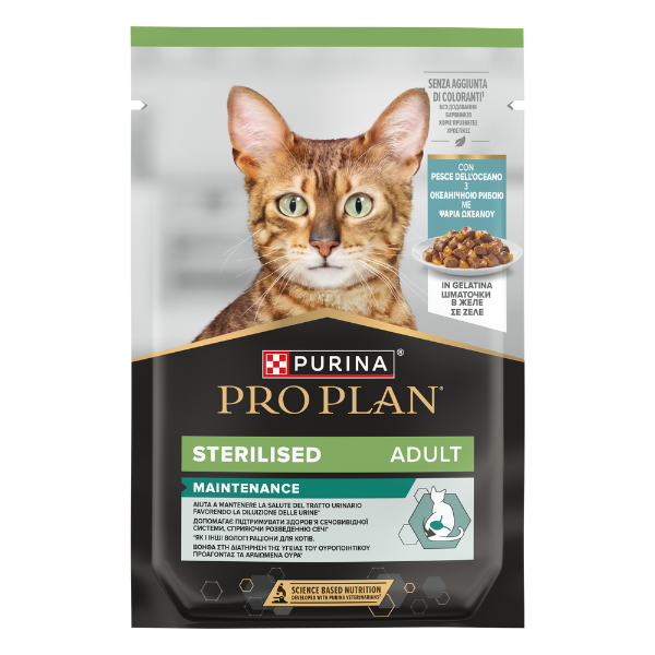 Purina Pro Plan Cat Adult Sterilised Maintenance Umido in gelatina 85 g - Pesce dell' Oceano