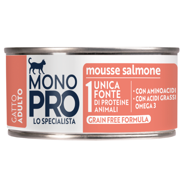 Monopro lo specialista Cat Adult Mousse Grain Free 85 gr - 6 lattine da 85 gr