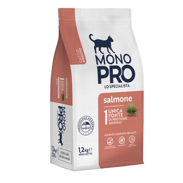 Monopro lo specialista Cat Adult Grain Free Salmone (scadenza: 31/01/2026) - 1,2 Kg