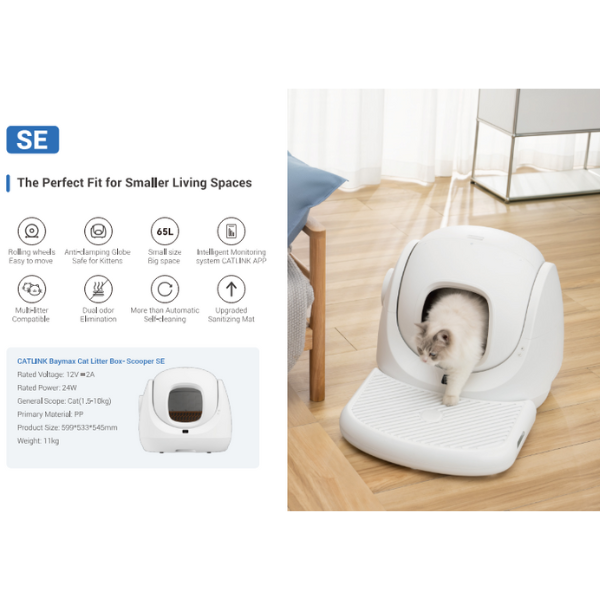 lettiera autopulente per gatti scooper baymax se catlink immagine3