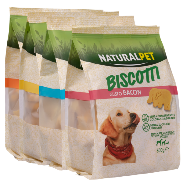 NaturalPet biscotti per cani All Breeds formine snack 300 gr