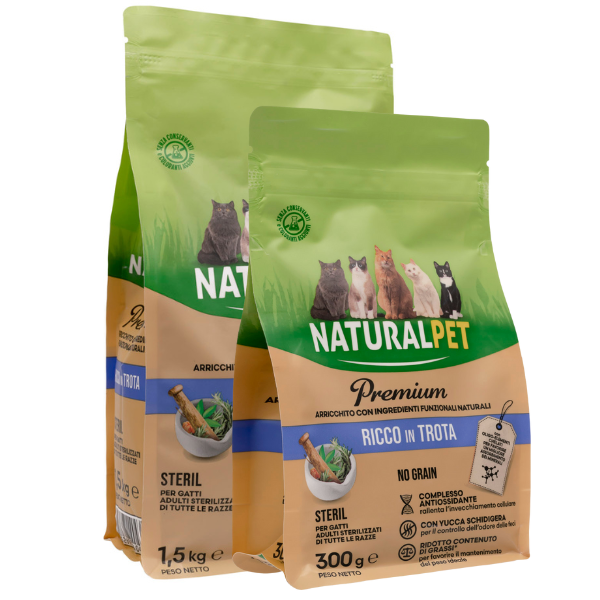 naturalpet premium cat sterilised trota immagine2