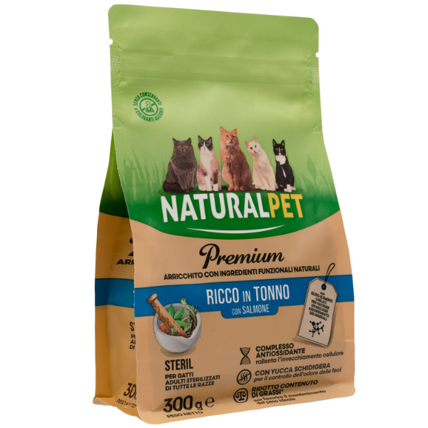 NaturalPet Premium Cat Sterilised Tonno - Tonno 300 gr
