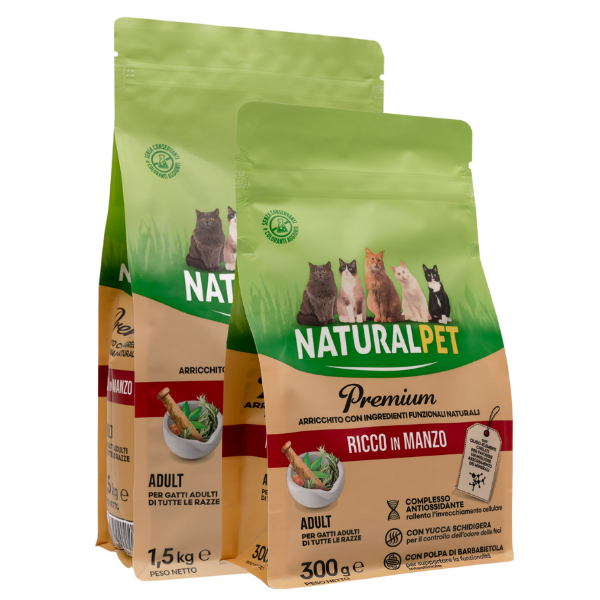 naturalpet premium cat adult manzo e riso immagine2