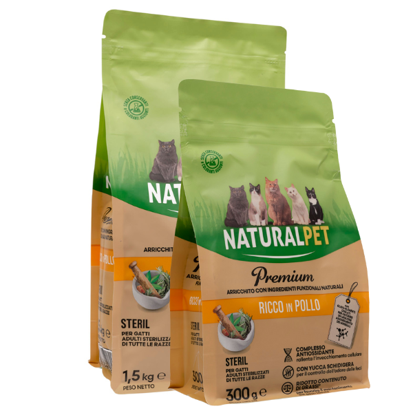 naturalpet premium cat sterilised pollo immagine2