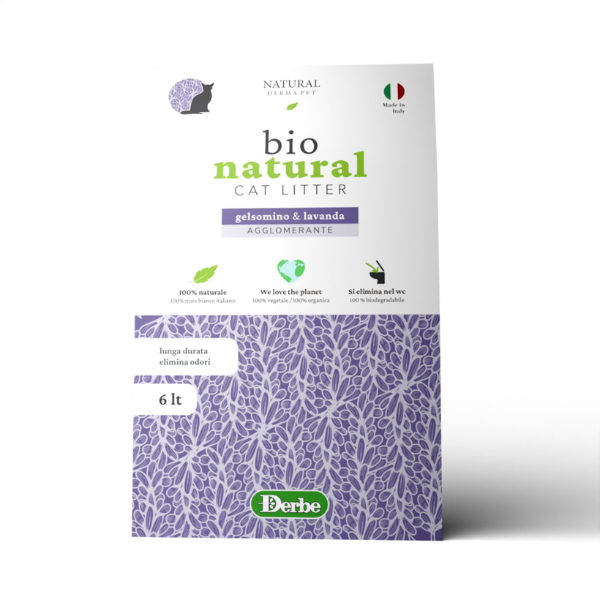 Lettiera Naturale Natural Derma Pet  - 6 L Lavanda e Gelsomino