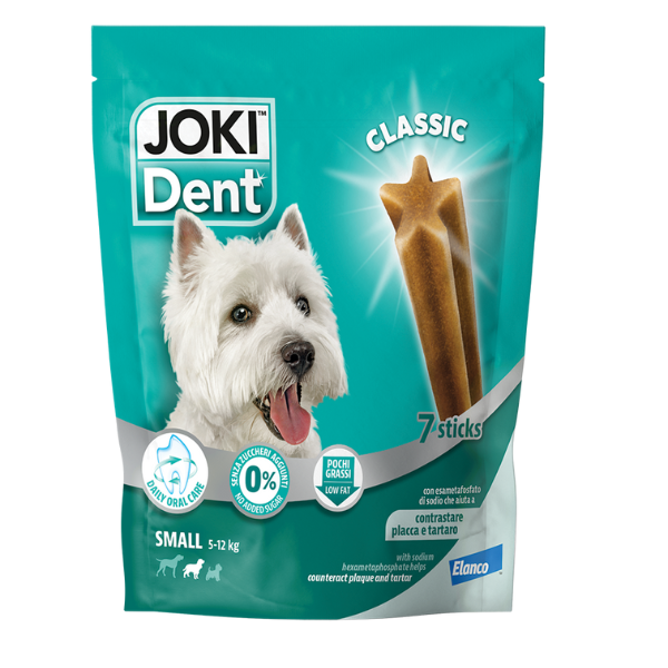 Joki Dent Classic snack dentali per cani Elanco - Taglia Small - confezione da 7 pezzi