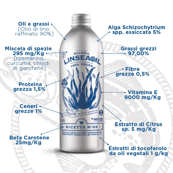 salmoil olio di salmone per cani e gatti intolleranti 100% vegan immagine4